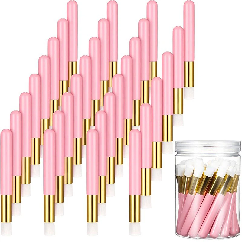 pink cleaning brushes