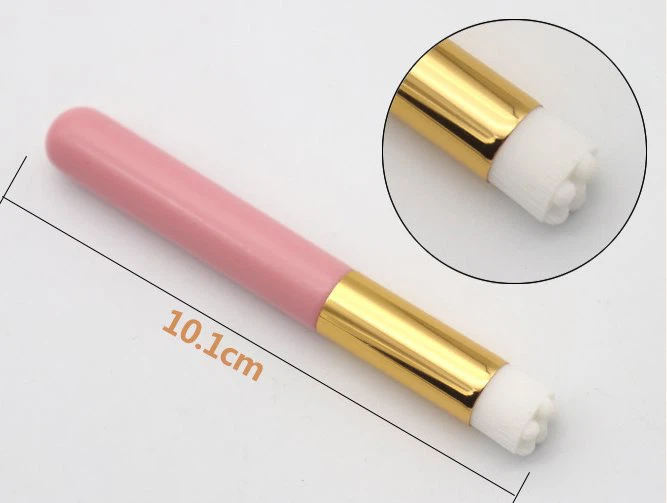 pink cleaning lashes brushes